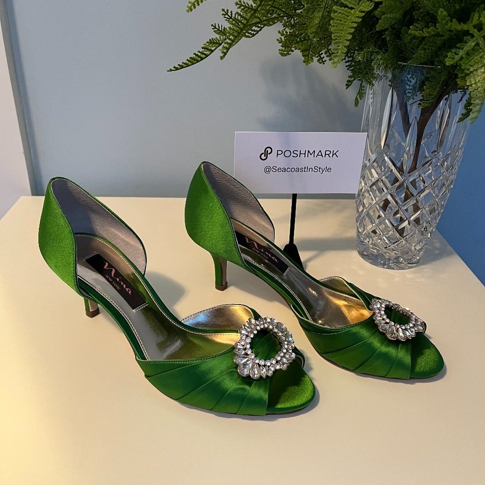 Nina Crystah D'Orsay Kitten Heel - Apple - 7.5